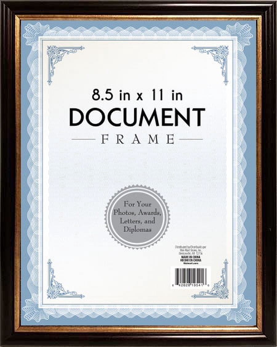 (3 pack) Mainstays Curved Brynn 8.5x11 Mahogany Picture Frame