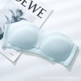 thumbnail image 1 of Sujetador de verano sin costuras, de doble uso, antideslizante, sin tirantes, para mujer, con pequeño escote levantado, transpirable, fino, circunferencia del busto invisible, 1 of 4