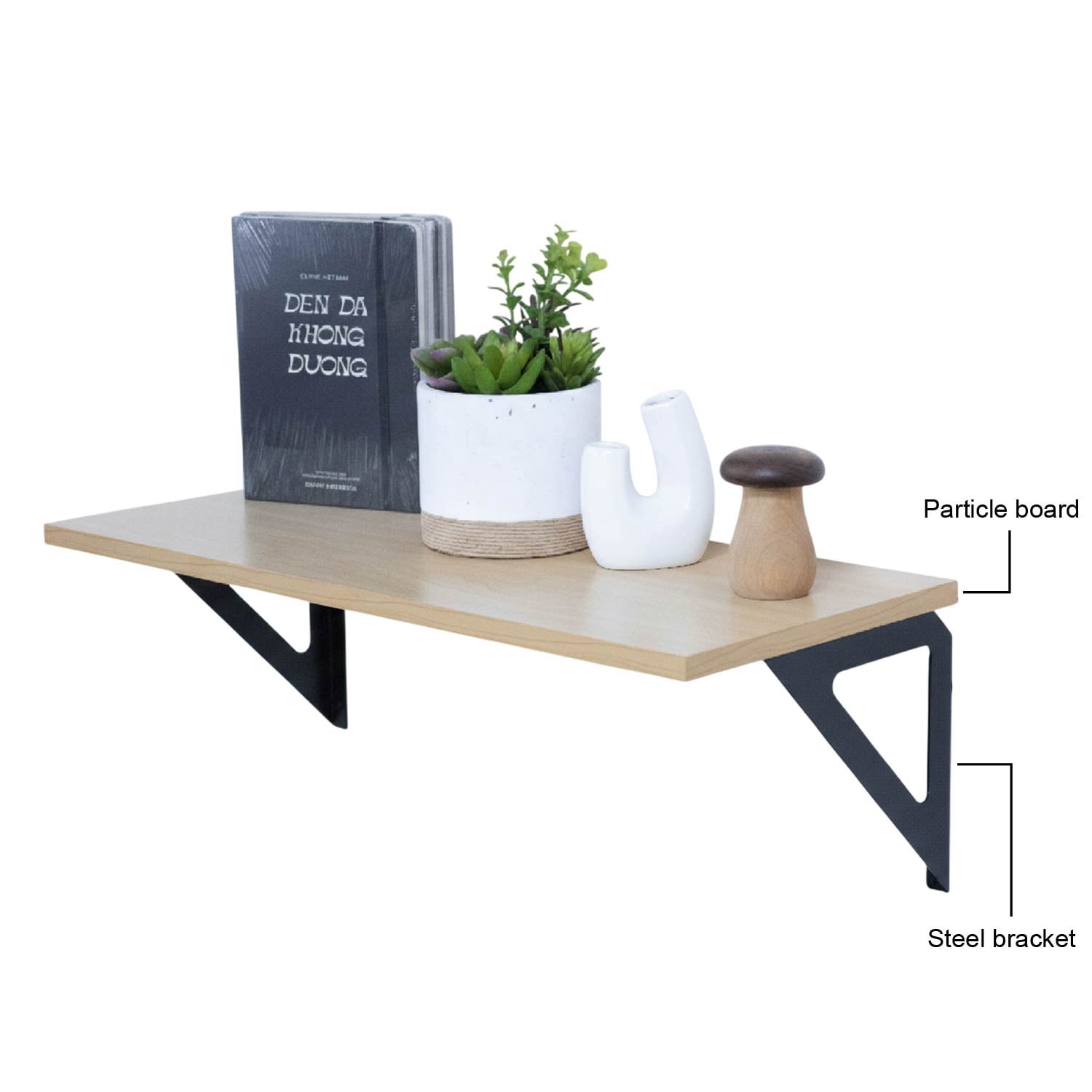 Hyper Tough 10 in. x 23 5/8 in. Natural Laminated Wood Shelf Kit