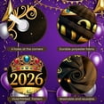 thumbnail image 4 of Golden New Year Banner Jeweled Crown 2026 Display Sparkling Stars Black Background Crown Backdrop for New Year Party Holiday Celebration Indoor Decoration, 4 of 9