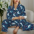 thumbnail image 6 of Fotbe Sea Sharks Pattern Long Sleeve Pajama Set for Women,Sleepwear Set,2-piece Loungewear Set,Soft PJs Comfy Nightwear with Pockets -Large, 6 of 7