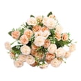 thumbnail image 4 of Elegante ramo de hortensias artificiales para interiores y exteriores, hogar y cocina. Champán, 4 of 9