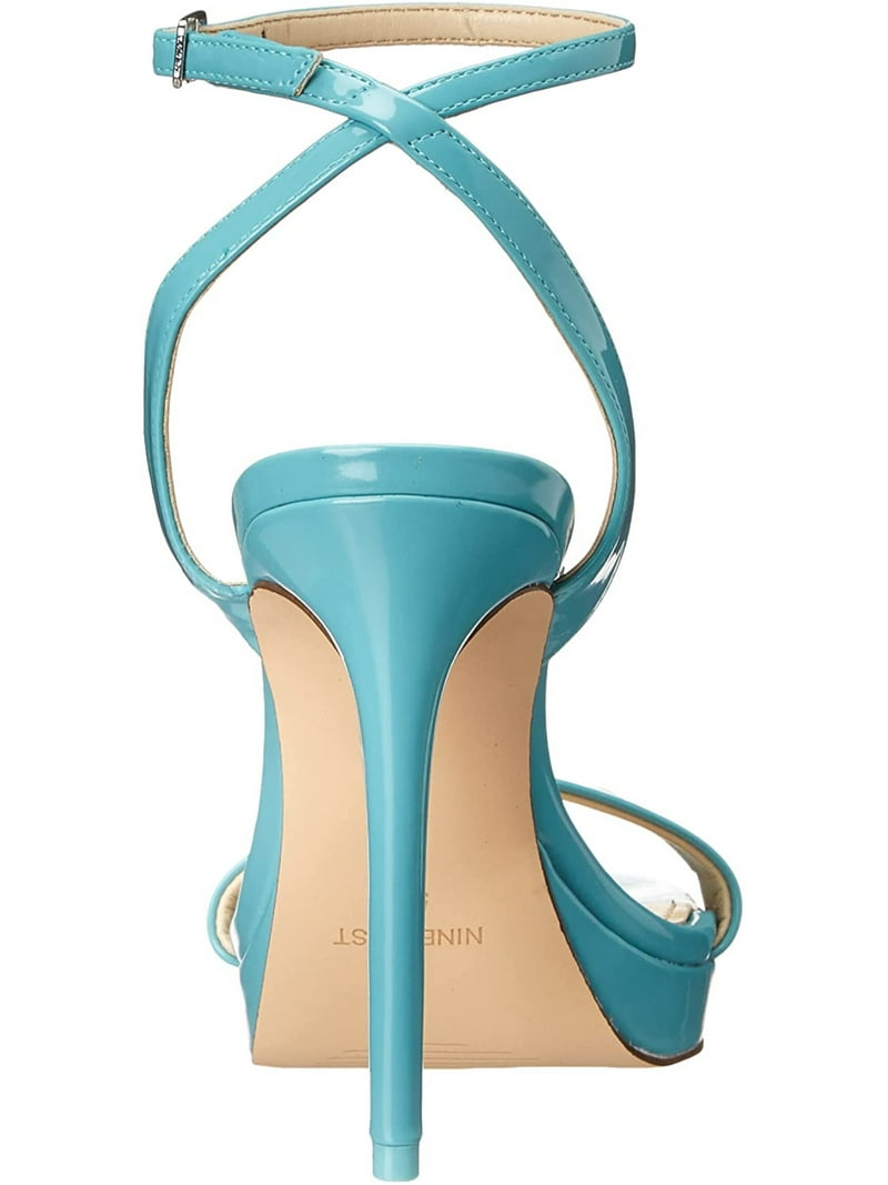 taane Nine West Women's 8.5 M, Zadie Padded Ankle Strap, Turquoise