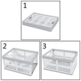 thumbnail image 4 of Vababa 3-Pack Plastic Stackable Collapsible Storage Crate, 15 L Stacking Folding Storage Basket, 4 of 4