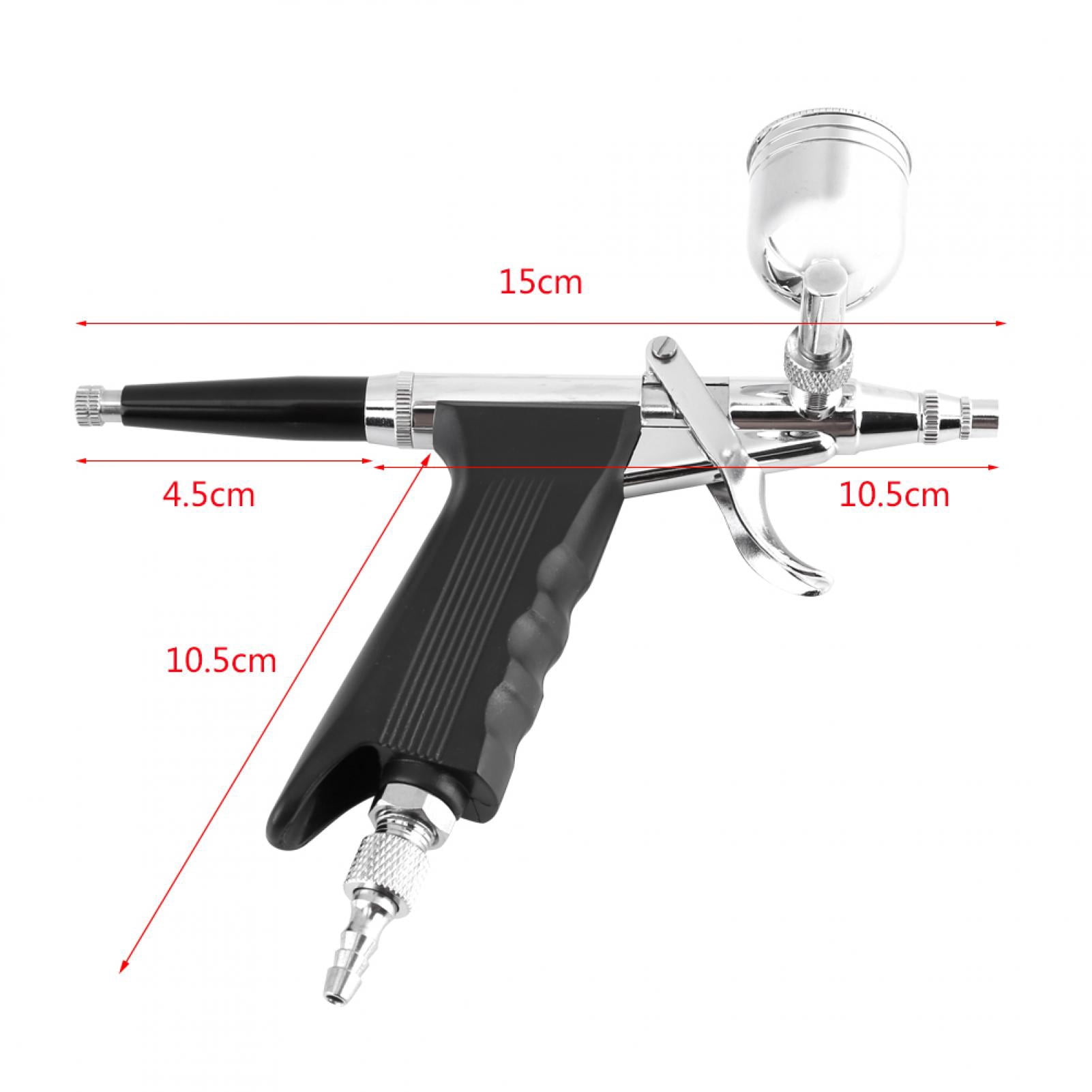 YLSHRF Painting Airbrush, Multi-Purpose 2 Cups Side Feed Spray Gun Trigger Airbrush for Art Painting 166,Airbrush Kit