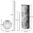 thumbnail image 5 of 20 OZ Skinny Tumbler Paisley Design Coffee Tumblers with Lid and Straw,Stainless Steel Vacuum Insulated Travel Coffee Mug Cup Gifts for Drinking Coffee Cafe, 5 of 7
