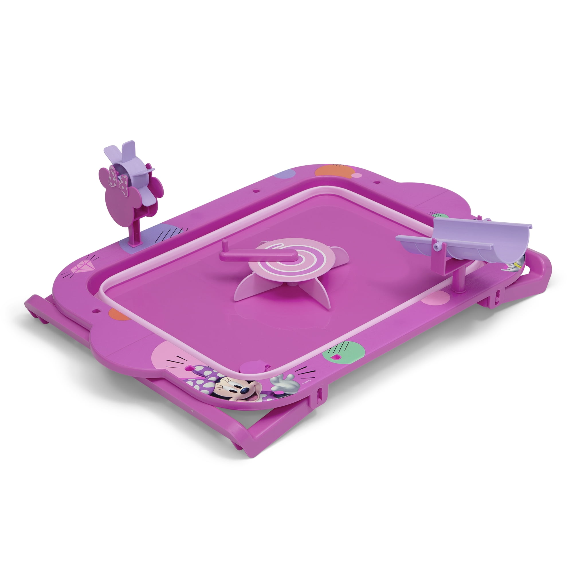 Disney Minnie Mouse Water Activity Table by Delta Children - Collapsible & Portable - Ideal for Travel, Pink