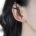 thumbnail image 4 of GRABLOOM Gothic Crow Ear Cuff With Thorns Designs Jewelry Accessory for Trendy Fashion Enthusiasts Seek Unique Styles Daily Use, 4 of 8