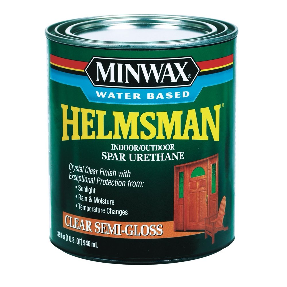 Minwax WaterBased Helmsman Spar Urethane Semi Gloss Clear 1 Qt