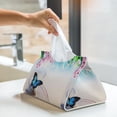 thumbnail image 6 of Pofeuu Butterfly In Blossoms Zen Print Tissue Box Cover, Modern Decorative PU Leather Rectangular Tissue Box Case Organizer Holder for Vanity Countertop, Night Stands, Livingroom, 6 of 7