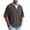 A#Dark Gray, variant on Fanshiluo Men's Drop Shoulder Short Sleeve Polo Shirt, Loose Casual Collared Top,Size:L,Big and Tall Men