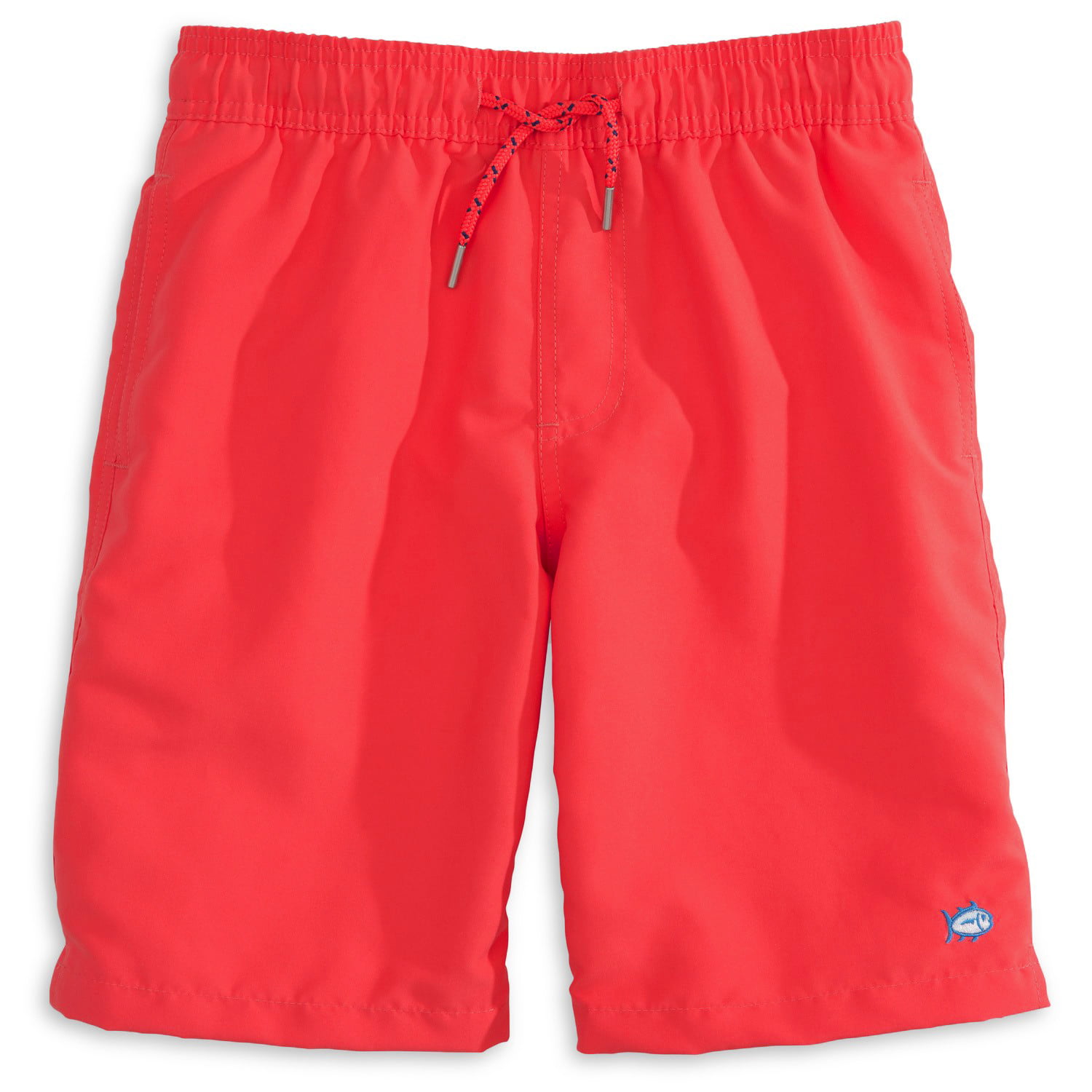 Southern Tide Youth Boys Solid Swim Trunks (Channel Marker Red, Small ...