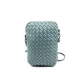 thumbnail image 7 of Women’s Vegan Leather Woven Double Zip Compartments Mini Crossbody Bag, 7 of 7