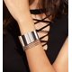 thumbnail image 3 of Juego de 4 pulseras de puño, pulsera de línea ancha abierta para mujer, pulsera envolvente de puño de muñeca dorada, 3 of 7