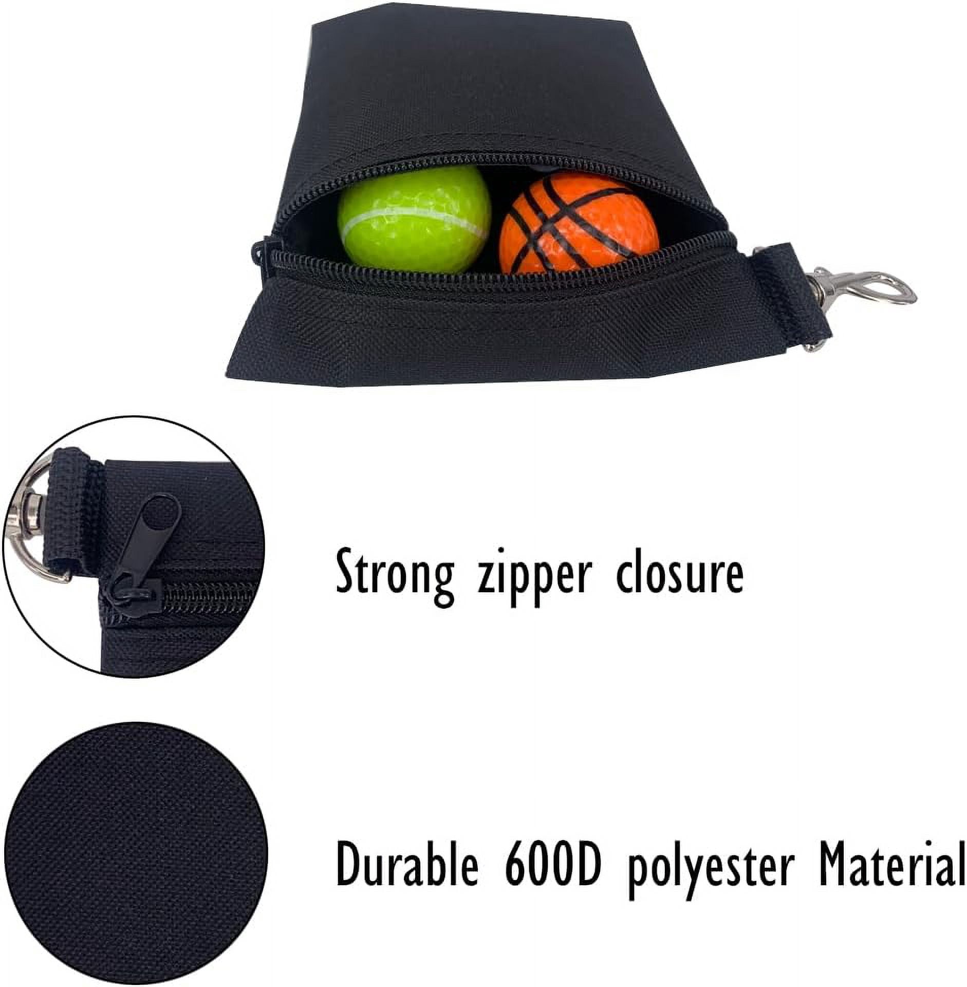 Golf Tee Pouch | Pack of 2 Golf Tee Bag | 5.24 X 6.42 Inch Zipper Golf Accessory Bag with Clip | Golf Bag Accessories for Men Women Golf Gift