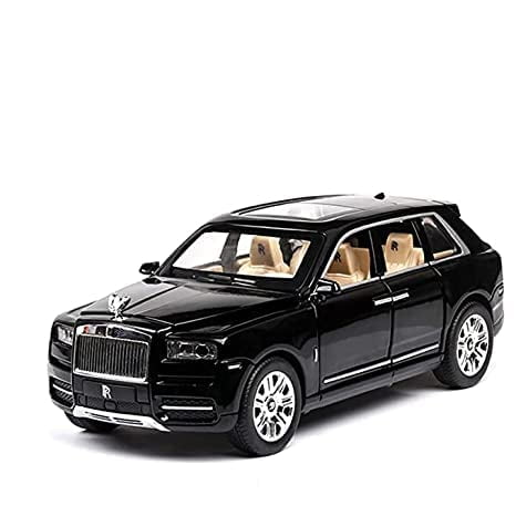 Variya Enterprise® 1/24 Big Rolls Royce Cullinan Toy Car Metal Pull Back Diecast Car With Openable Door And Sound Light, Gifts Toys For Kids【 Black 】