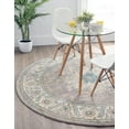 thumbnail image 2 of Unique Loom 3124838 6 x 6 ft. Altstadt Salzburg Round Rug, Gray, 2 of 2