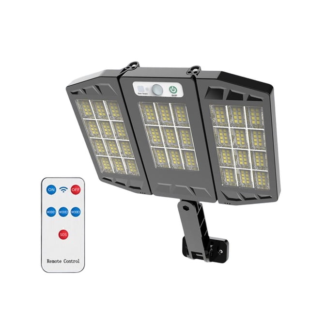 Greeniant Luz de pared Solar recargable al aire libre Sensor de movimiento Cuerpo de inducción Lámpara montada Patio trasero Iluminación blanca Pasarela Suministros para perros 264 cuentas Greeniant PT004575-02