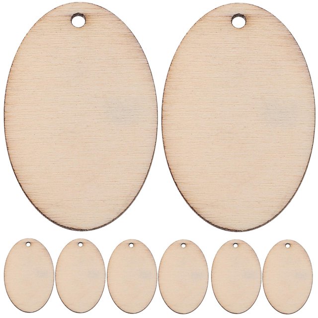 50 Pcs Wood Decor Rabbit Ornament Easter Wood Discs Easter Wood Shapes Bunny Decor