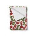 thumbnail image 2 of Christmas Soft Flannel Fleece Throw Blanket, Xmas Theme Winter Mitten with Snowflakes and Nordic Roses Print, Cozy Plush for Indoor and Outdoor Use, 70" x 90", Green Red and White, by Ambesonne, 2 of 6