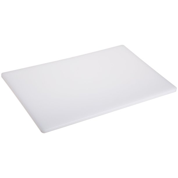 Plastic Cutting Board 12x18 1/2" Thick White, NSF Approved Commercial