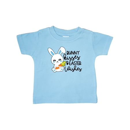 

Inktastic Easter Bunny Kisses and Easter Wishes in Blue Gift Baby Boy or Baby Girl T-Shirt