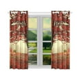 thumbnail image 2 of BSDHOME Beautiful Autumn Day Into The Forest Window Curtain Kitchen Curtain 26x39 inches (Two Piece), 2 of 3