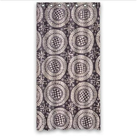 Greendecor Batik Waterproof Shower Curtain Set With Hooks