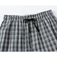 thumbnail image 3 of MoFiz Men's 3-Pack Woven Pajama Shorts 100% Cotton Plaid Sleep Lounge, 3 of 7