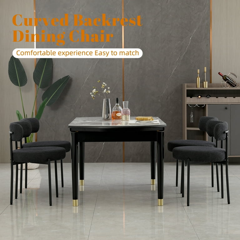 XINMICS Upholstered Dining Chairs Set of 2, Mid-Century