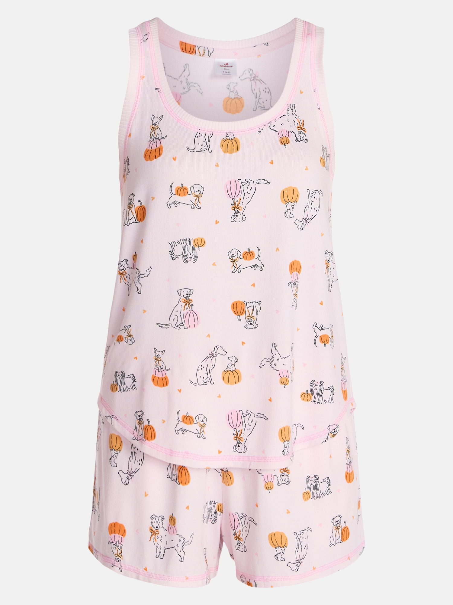 Halloween Women's Hacci Knit Tank Top and Shorts Pajama Set from Way to Celebrate, 2-Piece, Sizes XS-3X