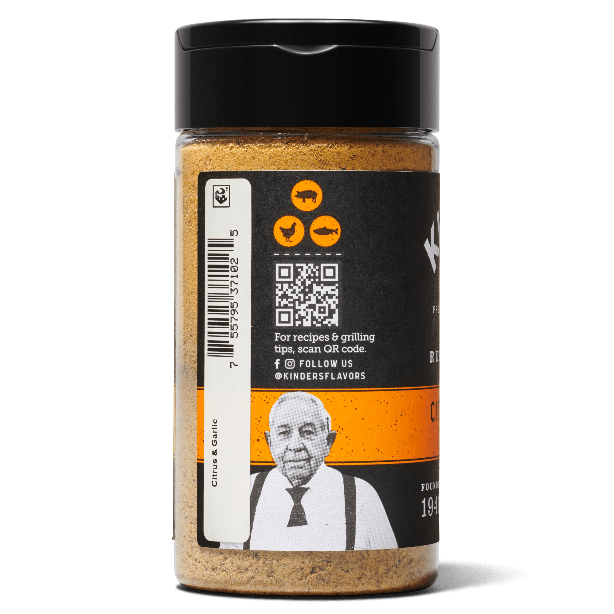 Kinder's Citrus with Garlic and Jalapeno Barbecue Seasoning for Grilling, 6.1 oz