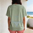 thumbnail image 4 of Womens Casual Tops Wedding Bridesmaid Funny Round Neck Printed Womens Activities Shirt,Green,L, 4 of 6