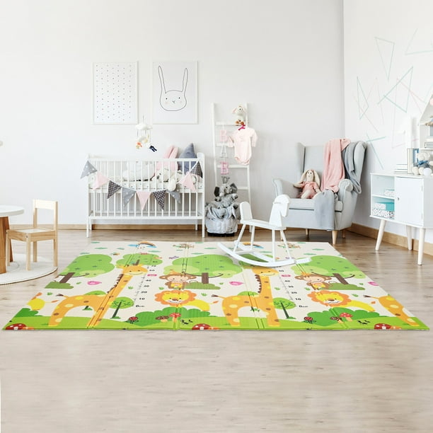 Tapis de jeu double face, tapis pliant bébé tapis rampant tapis de jeu pour  enfants imperméable non toxique pour bébés 
