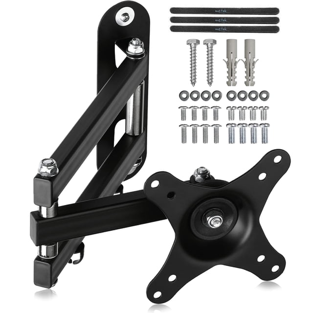 Suptek Soporte de pared para TV, rotación inclinable, movimiento completo, articulación ajustable para la mayoría de LED de 15 a 32 pulgadas, soporte de pared para monitor LCD VESA 75,100 (MA2720)