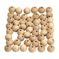 thumbnail image 4 of 50x Perles en Bois Perles d'Espacement Perles Rondes Perles de Bois Inachevées pour Étagé 12mm, 4 of 9