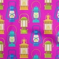 thumbnail image 1 of oneOone Velvet Fuschia Pink Fabric Retro Lantern Dress Material Fabric Print Fabric By The Yard 58 Inch Wide, 1 of 7