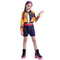 thumbnail image 2 of LumiFest G'irl's Halloween Costume, Pop Singers Idol Group Fancy Dress up Outfit with Tank Jacket & Shorts, Halloween Cosplay Stage Performance Suit for Carnival & Party Events, 2 of 6