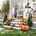 thumbnail image 3 of Northlight Giant Outdoor Spider Web Halloween Decoration - 9.8' - White, 3 of 8