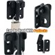thumbnail image 4 of 2 pestillos de puerta de acero inoxidable negro mate con pestillo deslizante, pestillo de seguridad para puerta de granero, gabinete, jaula para mascotas, jardín, baño, garaje, viento, 4 of 5