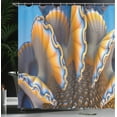 thumbnail image 4 of Ambesonne Nautical Shower Curtain, Shells in Sea Ocean, 69"Wx84"L, Blue and Apricot, 4 of 5