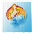 thumbnail image 3 of Ambesonne Unicorn Shower Curtain, Cartoon Rainbow, 69"Wx75"L, Multicolor, 3 of 5