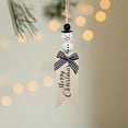 thumbnail image 3 of Black Wooden Christmas Hanging Tag With Bead, Writeable Drawable Gift Label For Tree Diy Ornament, Snowman Themed Holiday Decor, 3 of 6