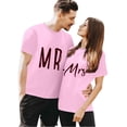 thumbnail image 3 of T-shirts Assortis pour Couples de la Saint-Valentin à Imprimé de Lettres, Coupe Ample, Mode Décontractée, Léger, Col Rond, Manches Courtes, T-Shirt Confortable et Doux, Chemisiers pour Mari et Femme, Chandail, Tenues, Rose, TTG, 3 of 5