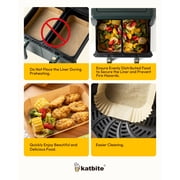 Katbite Air Fryer Liners, 100PCS, 8x5.5 Inch, Disposable Rectangle Basket Liners for Easy Cleanup