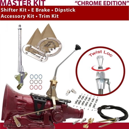 American Shifter PG Shifter Kit 10 in. E Brake Cable Clamp Clevis Trim Kit Dipstick for CC859