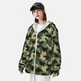 thumbnail image 5 of Daiia Camouflage Dinosaur UPF 50+ Sun Protection Hoodie Jacket Lightweight Long Sleeve Sun Shirt for Women Men with Pocket Hiking Outdoor-X-Large, 5 of 9
