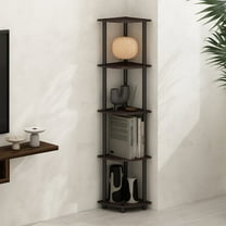 Furinno Laptoptafel Turn 'N 'Tube 3-diershoek Display Rek Multifunctioneel Rek Vrijstaand Zwartgrijs