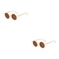 thumbnail image 1 of Sonducket Gafas de sol ópticas redondas, gafas para bebés, ropa para niños pequeños, ropa encantadora de moda, accesorios para protección de ojos Beige 2piezas Sonducket CBP374773, 1 of 6