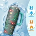 thumbnail image 4 of 30oz Christmas Elk Tumbler with Handle, Festive Holiday Coffee Cup with Straw Lid, Winter Stainless Steel Insulated Mug, Gifts for Women Men, 4 of 5